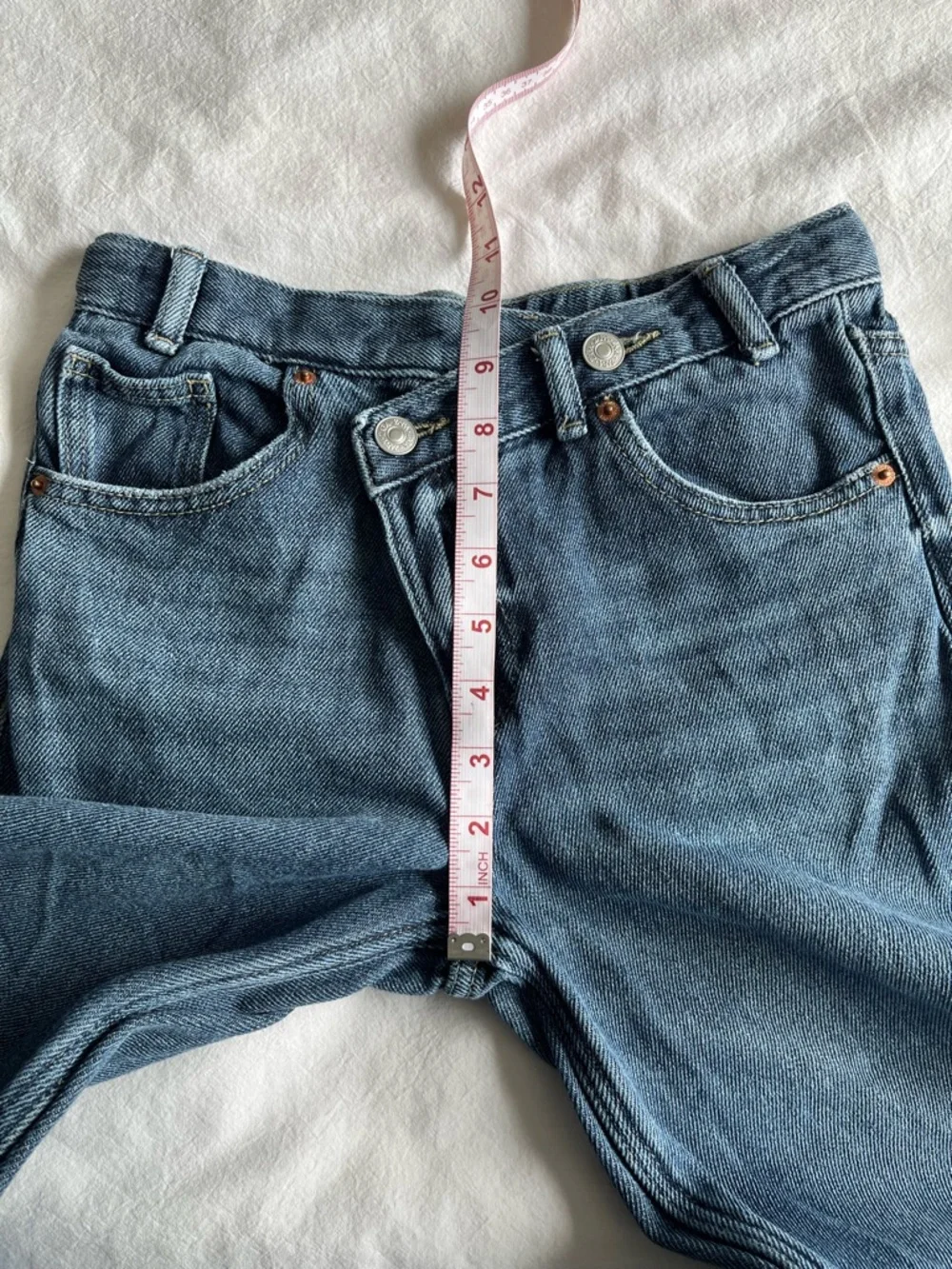 Zara Kids Wide Leg Jeans Blue Denim Baggy High Waist 11-12 Years Gorpcore Retro - Picture 10 of 16